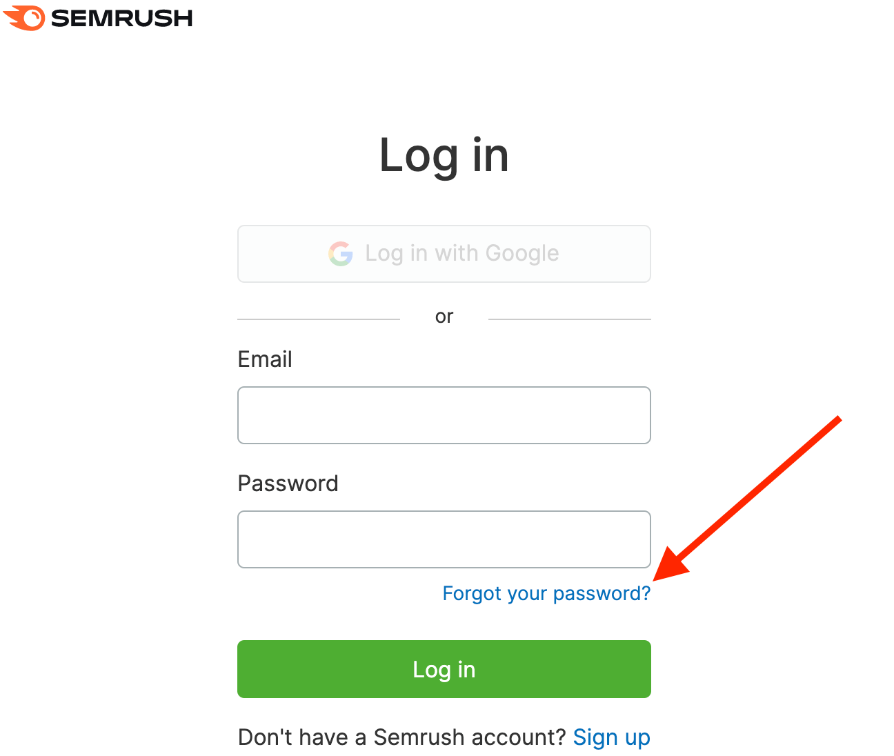 Change Password | Semrush Knowledge Base question - Billing and Account Management | Semrush